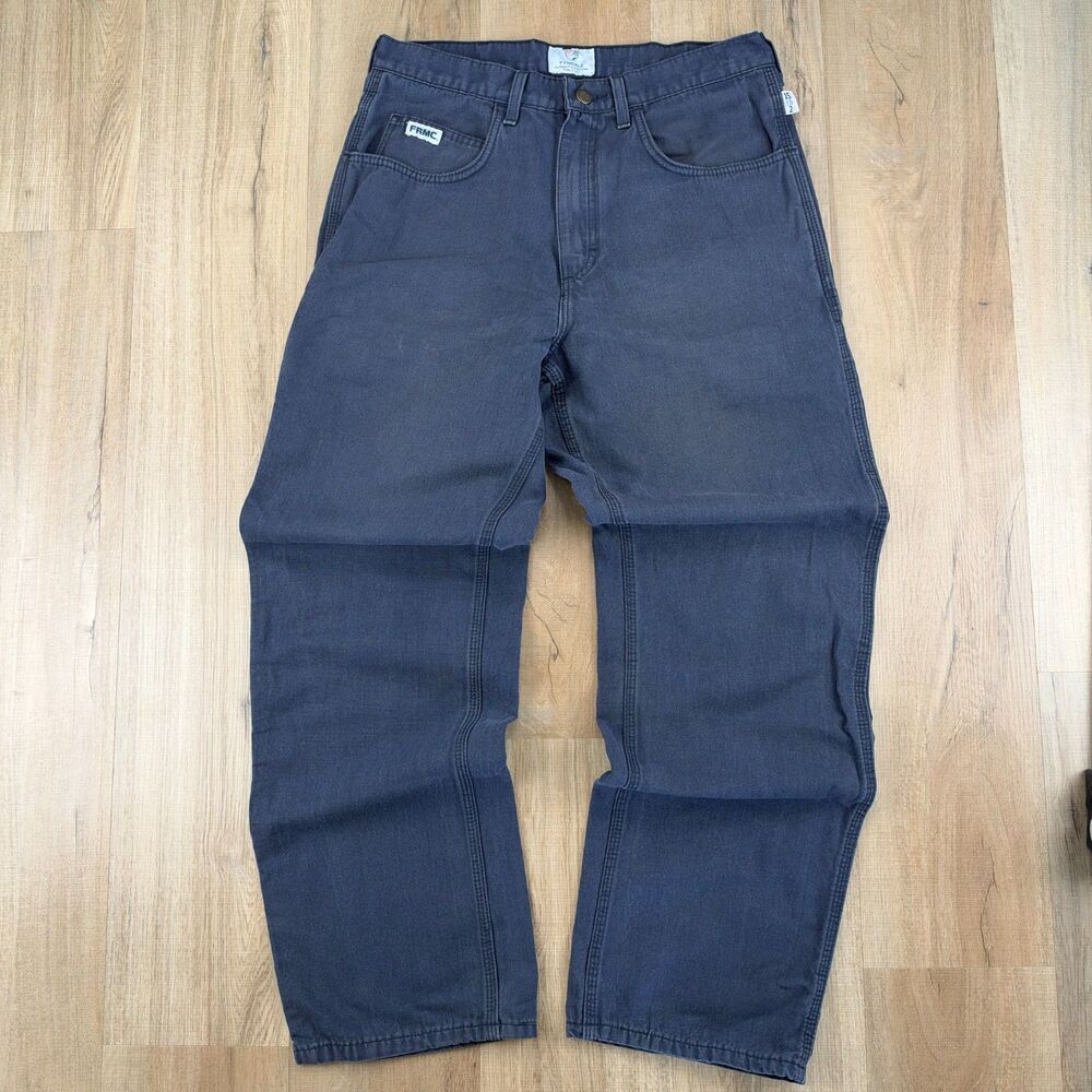Vingtage Tyndale Men's 32x32 Navy Blue Arc Rated Flame Resistant Made in USA Pan